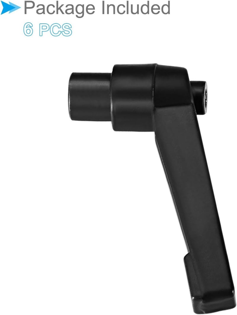 CoCud Clamping Lever Handles, M6 Female Thread 46mm Lever, Adjustable Quick Release Locking Rotating Knobs Black - (Applications: for Lathe Machinery), 6-Pieces - Image 5